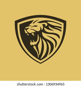 lion shield vector design 03