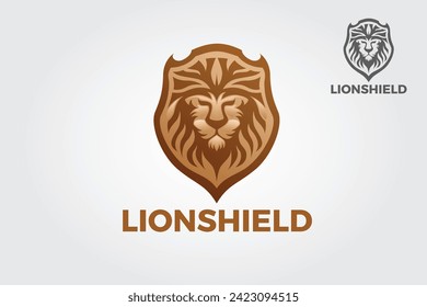 Lion Shield Vector Logo Template. This logo great for consulting firm, studios, school, sports, creative agencies, production houses, band, musician, web, or any business that needs a strong character