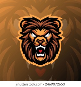 a lion showing its fangs and showing an angry expression