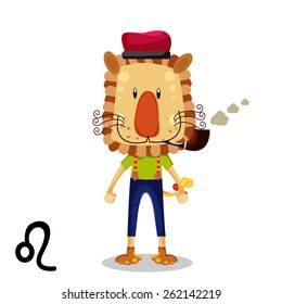 Lion Sign Illustration, Vector