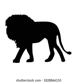 Lion Silhouette, Animal Vector Illustration