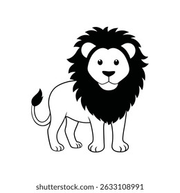 lion silhouette, lion cartoon silhouette