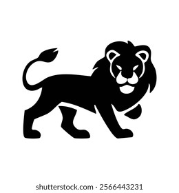 Lion Silhouette Illustration Symbolizing Authority and Noble Character