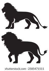 Lion Silhouette Majestic Wildlife and Safari Icon