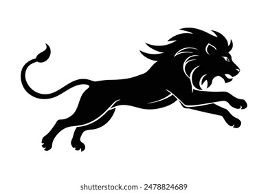 A lion silhouette vector art illustration