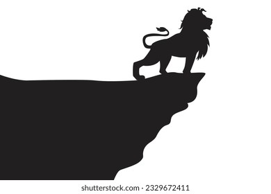 Vector de silueta de león. Pasos 10