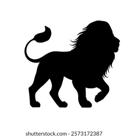 Lion silhouette vector icon sign symbol illustration design.
