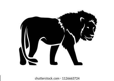 Lion silhouette - vector illustration