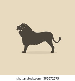 Lion silhouette - vector illustration
