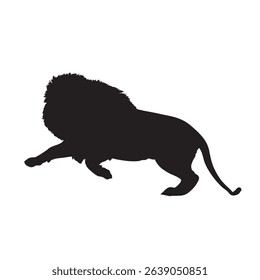 Lion silhouette, Vector Lion Jumping
