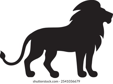 Lion silhouette vecytor art design 