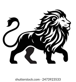 Lion silhouette victor art illustration file eps
