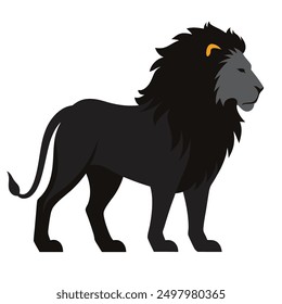 Lion silhouette victor art illustration eps