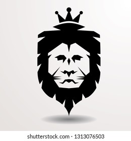 Lion Simple Drawing Crown Logotype Vector Stock Vector (Royalty Free ...