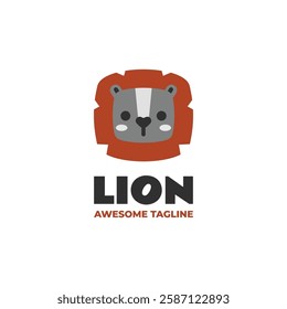 Lion Simple Mascot Logo Template