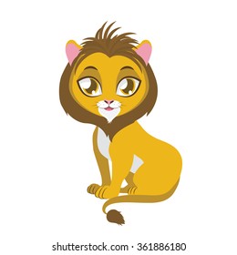 Lion sitting pose