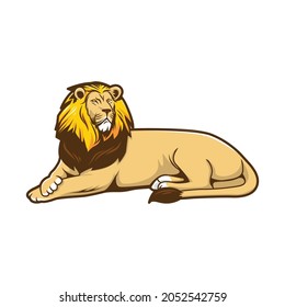 lion sitting vector illustration design