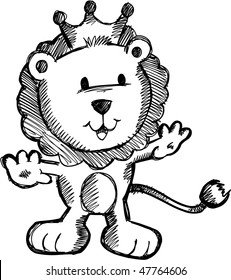 Lion Sketch doodle Vector