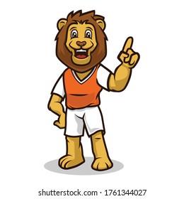 Lion smile cute mascot design illustration vector template