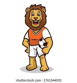 Lion smile cute mascot design illustration vector template