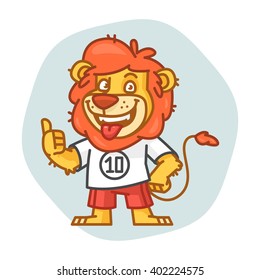 Lion Smiling and Showing Thumbs Up