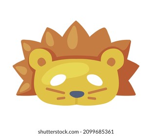 Lion Snout Mask as Party Birthday Photo Booth Prop Vector Illustration