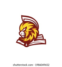 Lion Spartan Mascot Vector Logo Design