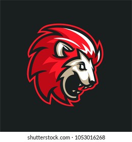 lion sport gaming mascot logo template