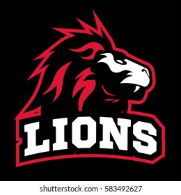 Lion Sport Logo Stock Vector (Royalty Free) 583492627 | Shutterstock