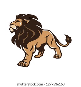 Lion Stand Stance Pride Logo Mascot Design Vector