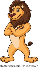 Lion standing up vector illustration