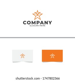 Lion Star Logo Design Vector Template