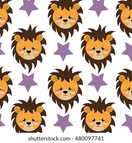 lion and stars background