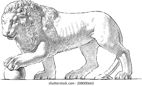 Lion statue