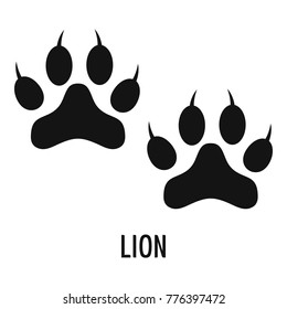 Lion step icon. Simple illustration of lion step vector icon for web