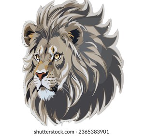 
A lion sticker or vector image captures the majestic essence of the "King of the Jungle." It depicts a fierce and regal lion, with a flowing mane and piercing gaze, exuding strength and dignity.