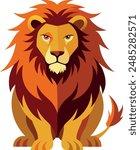 lion Stricker vector with a white background 