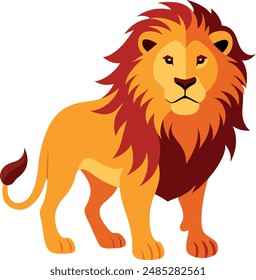 lion Stricker vector with a white background 