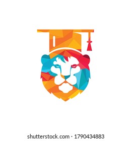 Diseño del logo vectorial de los estudiantes de León. Concepto del logo de la academia de León.