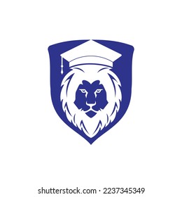 Diseño del logo vectorial de los estudiantes de León. Concepto del logo de la academia de León.