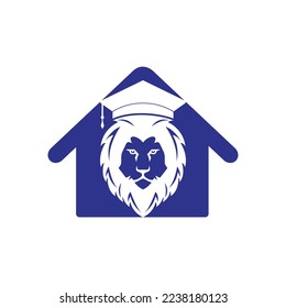Diseño del logo vectorial de los estudiantes de León. Concepto del logo de la academia de León.
