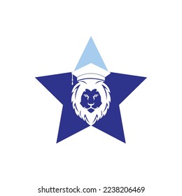 Diseño del logo vectorial de los estudiantes de León. Concepto del logo de la academia de León.