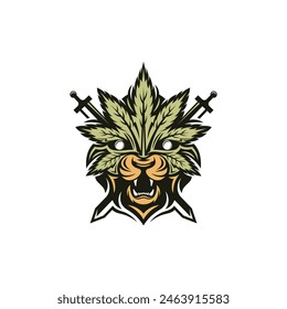Lion Sword Cannabis vector design, suitable for your company and etc