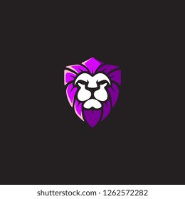 Lion Symbol Logo with Shield Shaped