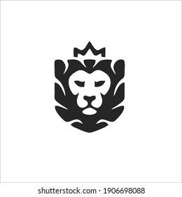 Lion Symbol Logo. Tattoo Design. Vector Illustration.