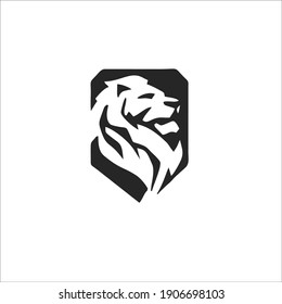 Lion Symbol Logo. Tattoo Design. Vector Illustration.