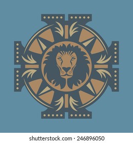 Lion symbol, vector illustration