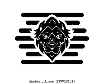 lion symbols elegant animal logo. Premium luxury brand identity icon. Vector illustration.