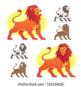 Lion Symbols Image of 2 lion symbols with different appearance. EPS8 vector file.