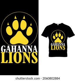 Lion T shirt Design - Gahanna Lion